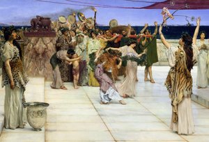 En dedikation till Bacchus, 1889 (detalj av 141017) av Lawrence Alma Tadema